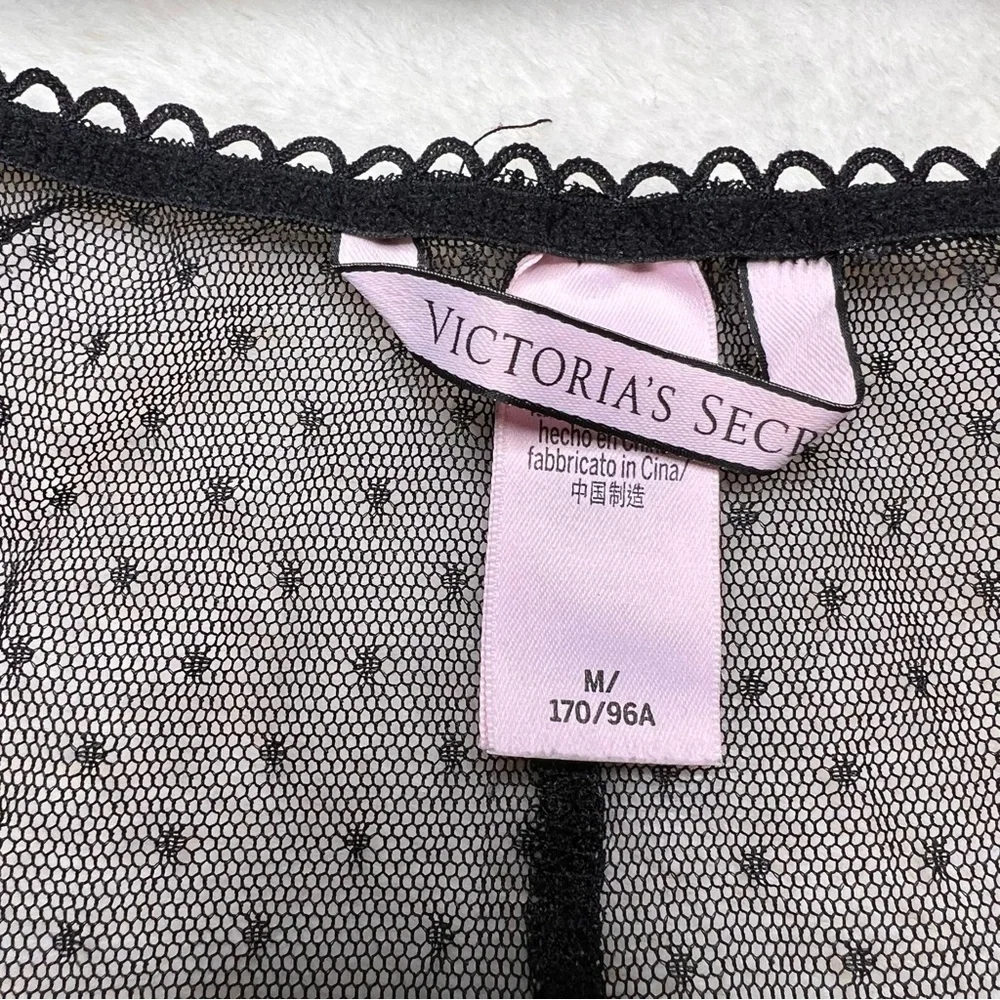 Victoria’s Secret Black Sheer Lace Slip Size Medium